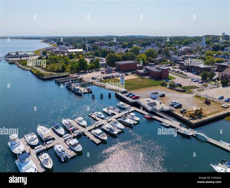 Newburyport Harbor Front Range Lighthouse aerial view in Coast Guard ...