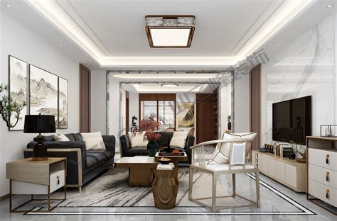新中式四居室160平米房子装修效果图-世华龙樾-业之峰装饰北京分公司