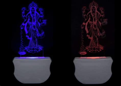 Buy SANSKRATI The Lord Lakshmi 3D Illusion Led Night Lamp Comes with 7 ...