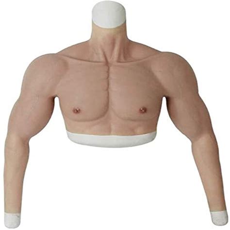 Buy JINTAOMA Male Chest Silicone Muscle Suit Realistic Fake Muscle Half ...