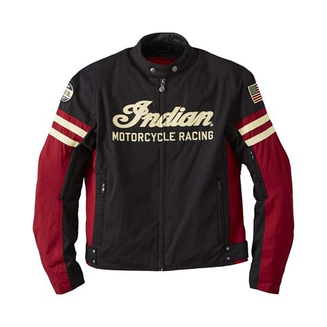 Indian Motorcycle Men's Textile Flat Track Racing Riding Jacket with ...
