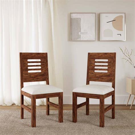 Allie Wood Sheesham Wood Solid Wood Dining Chair Price in India - Buy ...