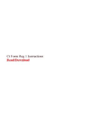 Fillable Online Ct Form Reg 1 Instructions Fax Email Print - pdfFiller