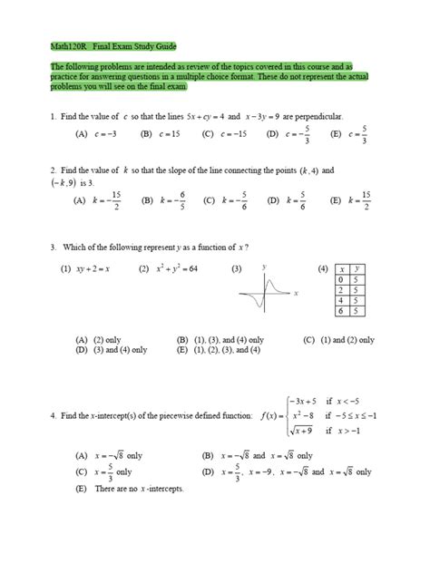 Image result for Finite Math Study Guide