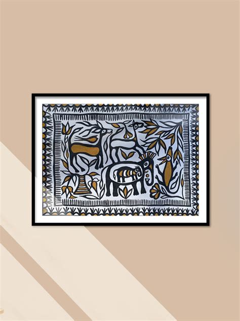 Buy Wildlife in Traditional Sohrai Artform