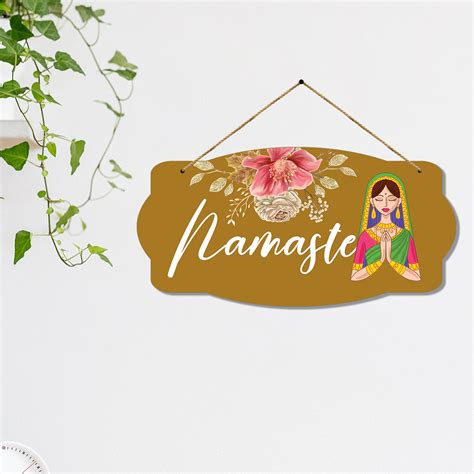 Namaste Wall Hangings for Home Wall Decoration - MDF Wood Decorative W ...