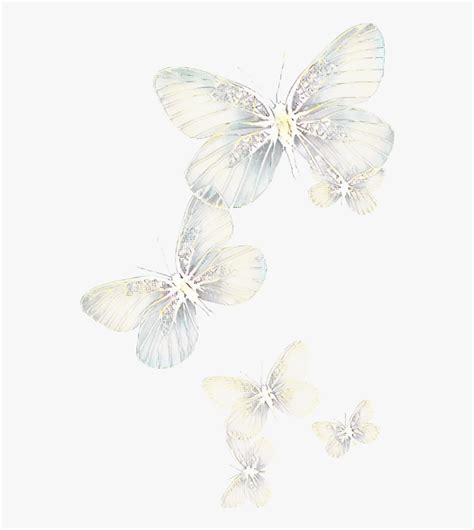 Ftestickers Butterflies Light Glowing - White Butterfly Transparent ...