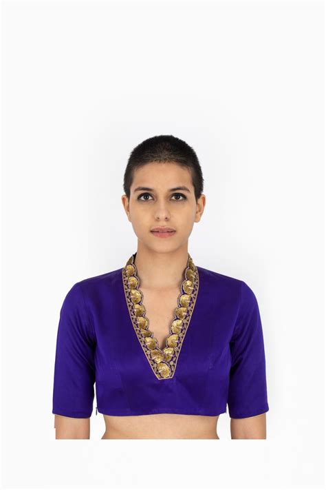 Buy - Purple smita blouse | Elan Store