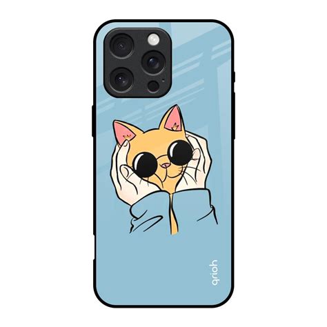 Adorable Cute Kitty iPhone 16 Pro Glass Back Cover - Flat 35% Off On ...