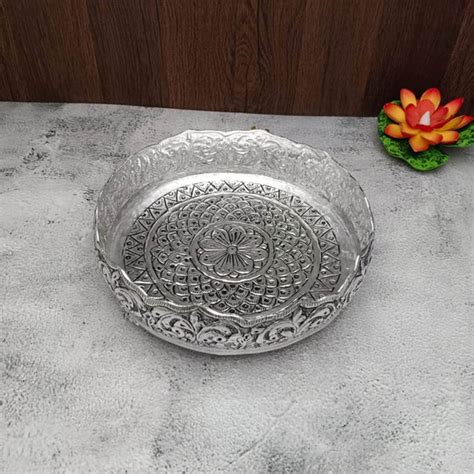 Antique Round Floral Designer Urli – onesilver.in
