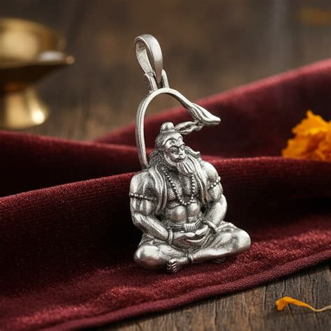 Buy Silver Shri Hanuman Ji Pendant Online – Unniyarcha