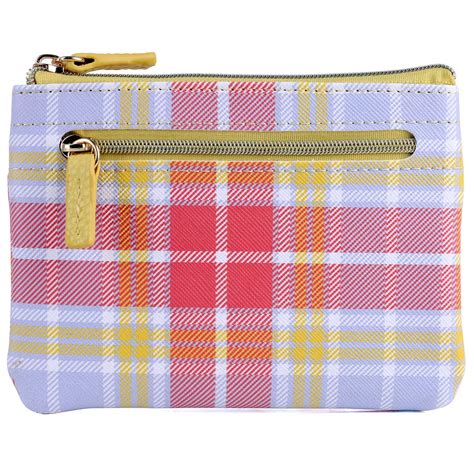 Julia Buxton Summer Plaid RFID-Blocking Large ID Coin Case