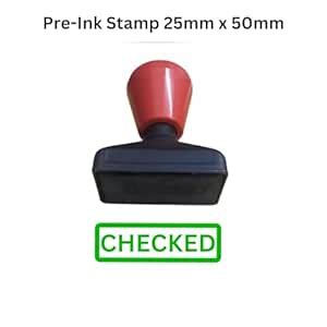 Monotech Enterprises Pre-Ink Stamp with Message Checked (Green ...