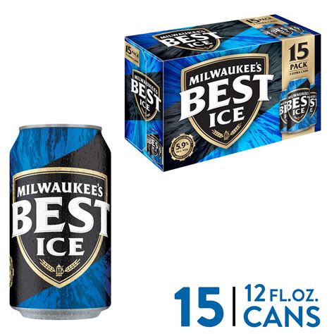 Milwaukee's Best Ice Lager Beer, 15 Pack, 12 fl oz Cans, 5.9% ABV ...