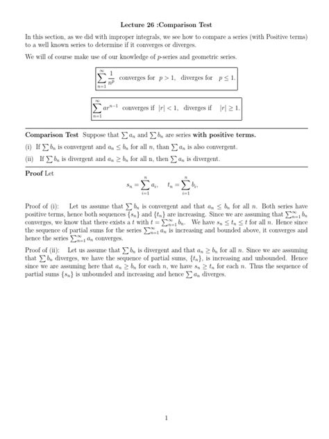 Image result for Comparison Test Definition