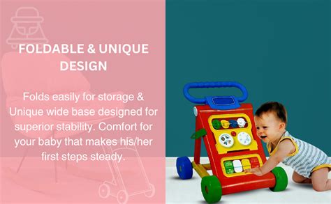 Storio My First Step Baby Activity Walker, 6 Months -1.5 Year (Red ...