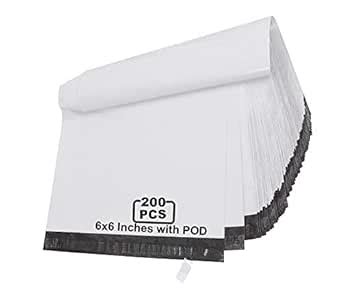 (6x6 Inches) Pack of 200 Pieces with POD - Secure Tamper Proof Courier ...