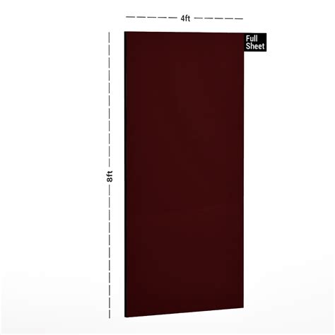 HGL 716 Plain Color Series Burgundy 8 ft x 4 ft High Gloss Finish ...