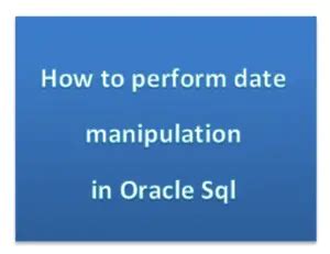 Oracle SQL Date Functions 的图像结果