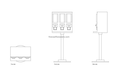 Candy Vending Machine - Free CAD Drawings