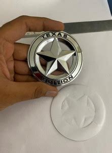 Auto MT Star Texas SLVER BLCK Edition Logo 8x8cm Car Metal Emblem 3D ...