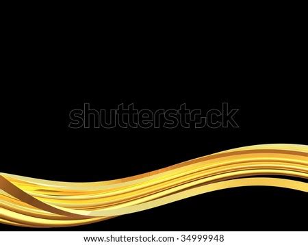 Abstract Gold Waves. Shiny golden | Vector Graphics ~ Creative Market