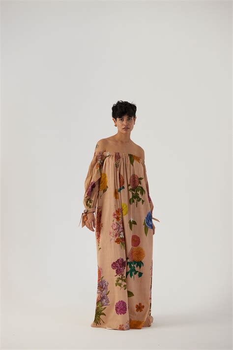 VINTAGE GARDEN OFF-SHOULDER LONG DRESS – PROJECTTETEATETE