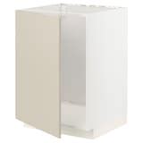 METOD base cabinet for sink, white/Havstorp beige, 60x60x80 cm ...