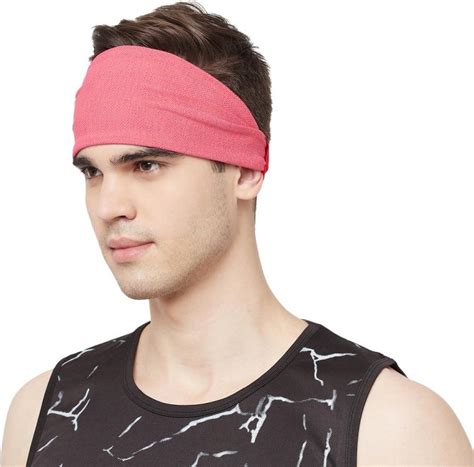 Fabme Unisex Dark Pink Headband for Yoga, Gym, Zumba, Jogging, Cycling