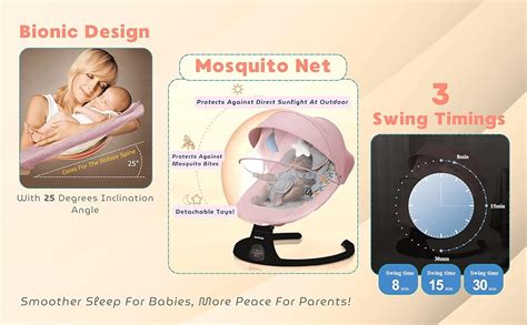 CAREIT Electric Baby Swing Rocker for Newborn & Infants | Automatic ...