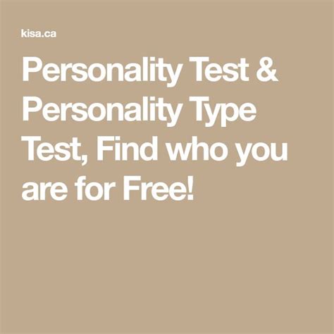Image result for Type Test Personality