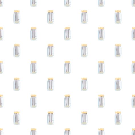 Toothpick glass jars seamless pattern background 79797999 Vector Art at ...