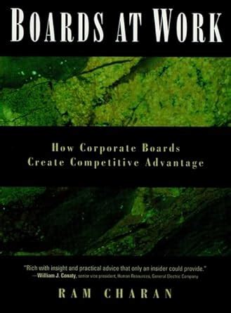 Buy Boards At Work: How Corporate Boards Create Competitive Advantage ...