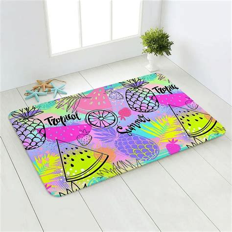 Home Floor Mat Fruits Printed Kitchen Rug Door Mats Kitchen Carpets ...