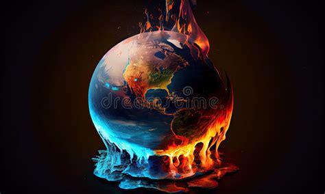 Planet earth melting. Climate change and global warming concept.
