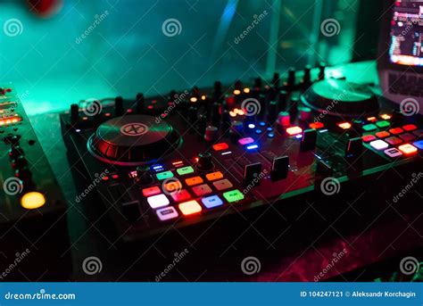 Professional Mixer Board DJ for Mixing and Mixing Club Music at Party ...