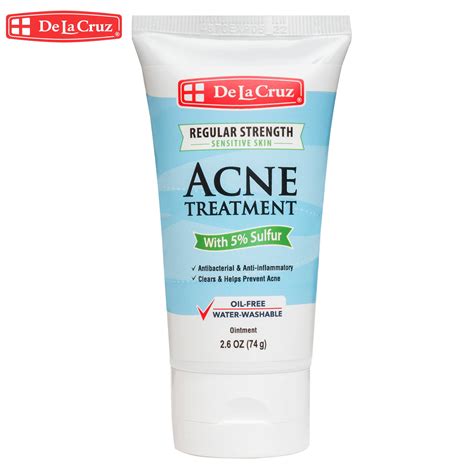 De La Cruz Acne Treatment 5% Sulfur Ointment Pimple Cream for Face and ...