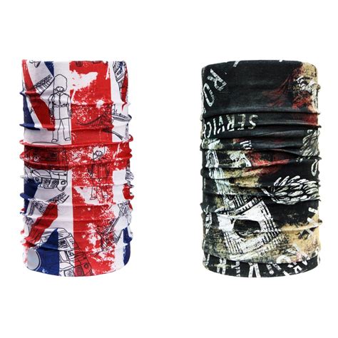 Buy Combo of Noise British Flag and Piston Skull Multifunctional ...