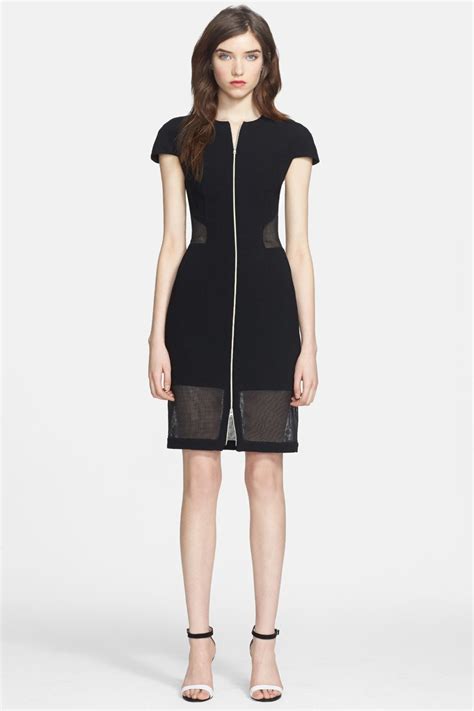 Mesh Cutout Zip Front Dress by L'AGENCE on @nordstrom_rack | Zip front ...
