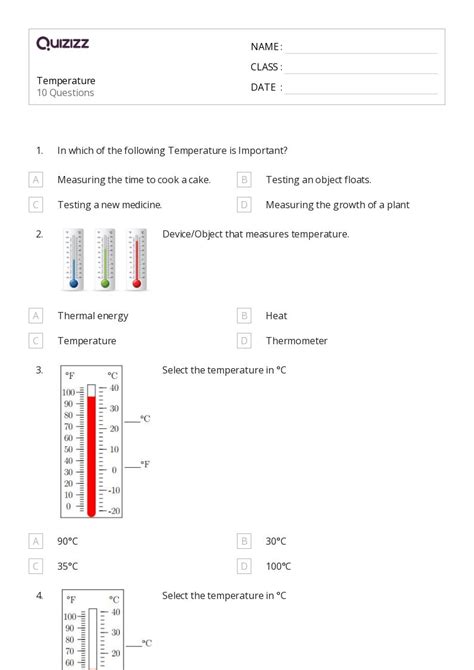 50+ units of temperature worksheets for 5th Class on Quizizz | Free ...