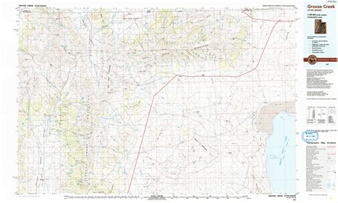 Grouse Creek topographical map 1:100,000, Utah, USA