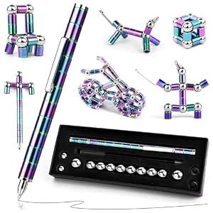 HELTEKO Fidget Pen Magnetic Cool Gadget Writing Tool,Decompression ...