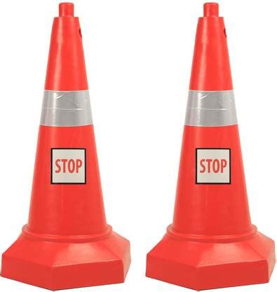 Ladwa SAND FILLED Ballast Road Traffic Safety Cone with Stop Sign ...