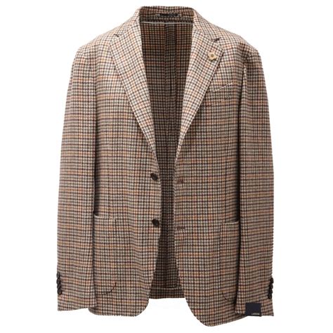 7094AD giacca uomo LARDINI pied-de-poule wool jacket man