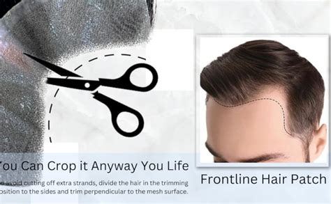 AHS Men’s Front Line Hair Patch Human Frontal Toupee for Men ...