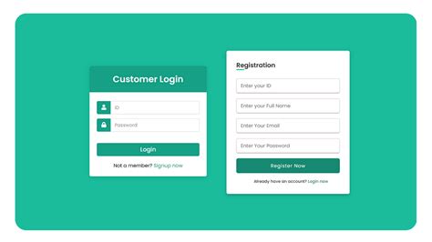 Image result for Log in and Sign Up HTML Code