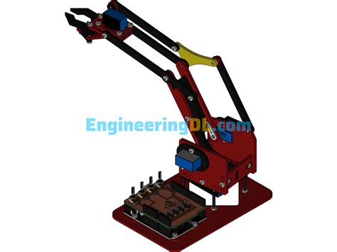 Robot Arm SolidWorks Simulation 的图像结果