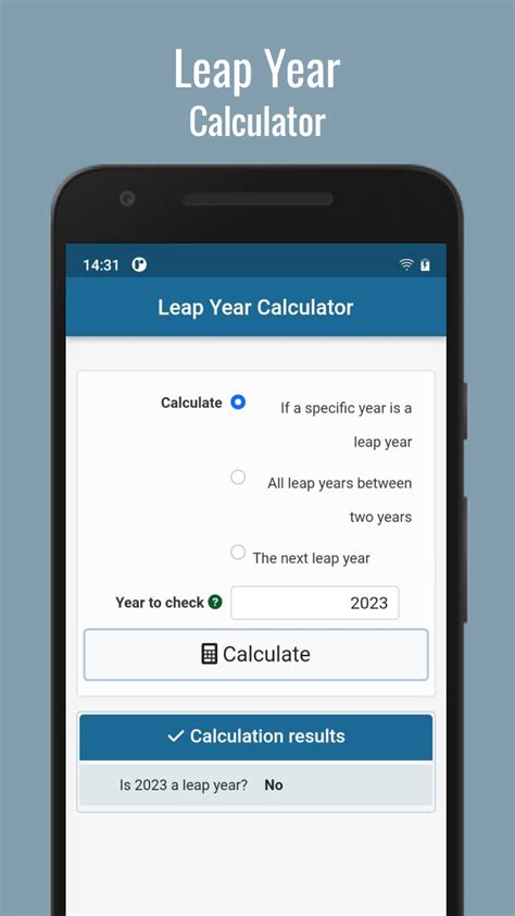 Leap Year Calculator - App on Amazon Appstore
