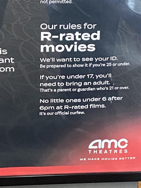 Like I get that 6 year olds aren’t allowed in R rated films but I’m ...