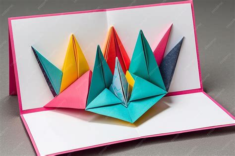 DIY Origami Birthday Card | Premium AI-generated image